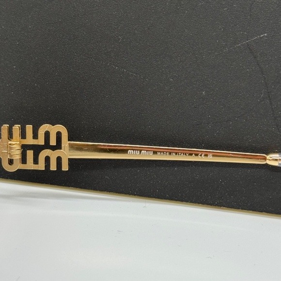 NEW MU54ZS 5AK30C MIU MIU WOMEN SUNGLASSES MU 54ZS 5AK30C GOLD OVAL SMU 54Z